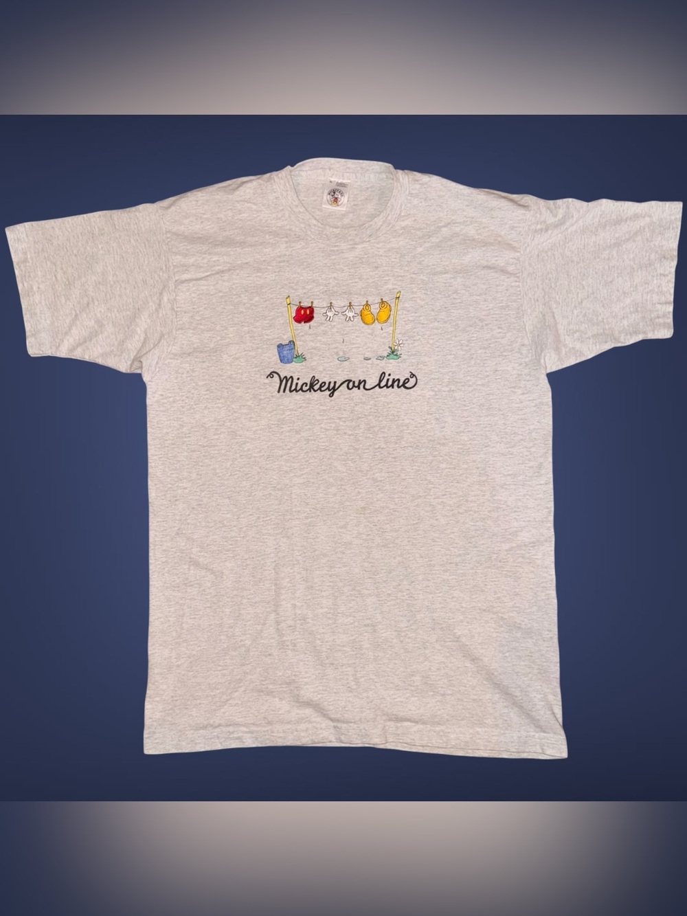 Vintage 1990s Mickey & Co Disney "Mickey on Line" Graphic T-Shirt Size XL